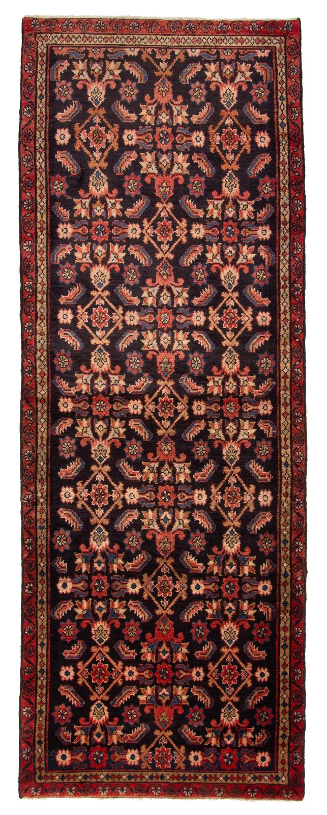 3’6″ x 9’9″ Vintage Hand-knotted Runner Rug Traditional Oriental Wool Carpet