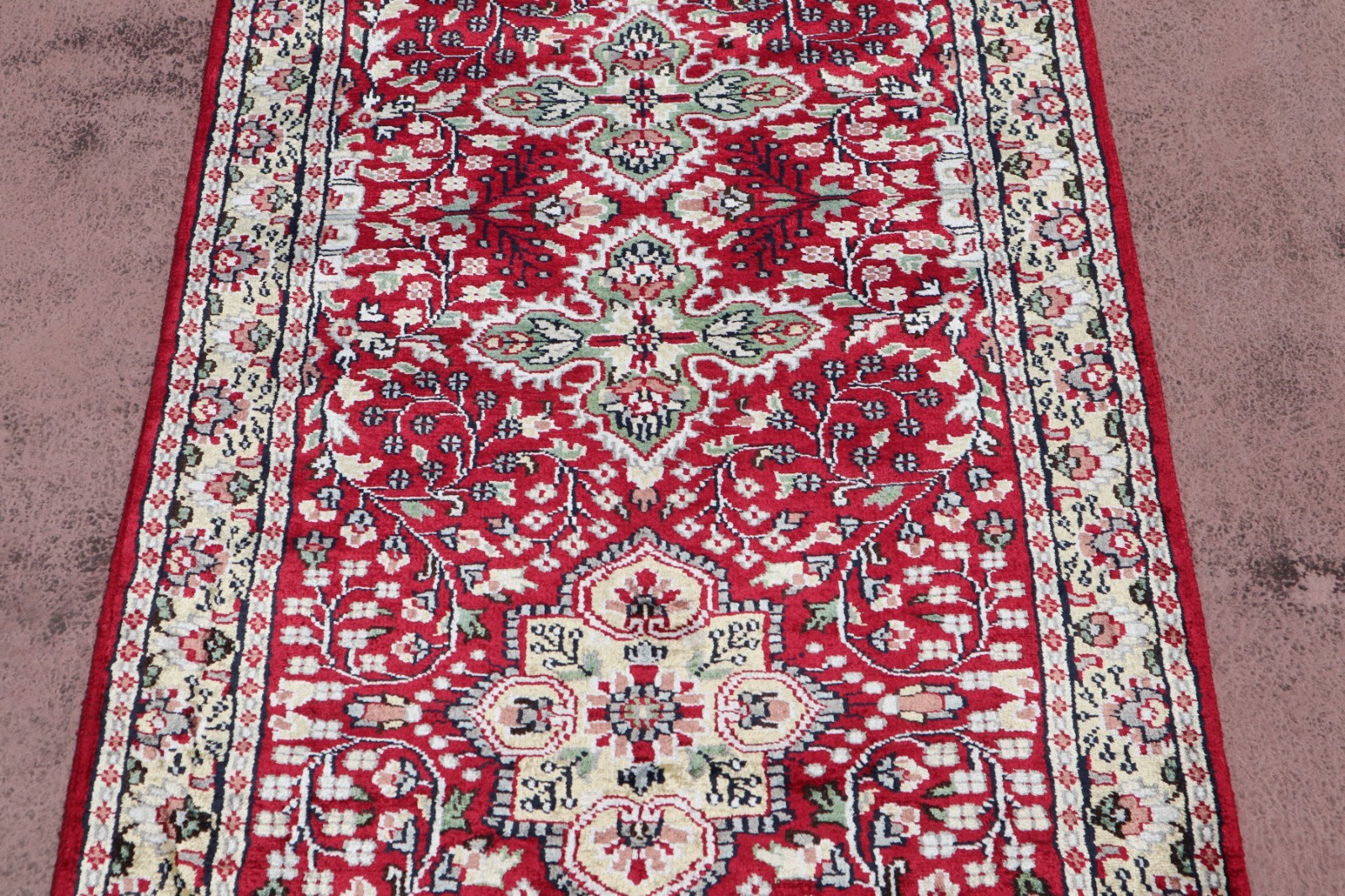 2’6″ x 10’7″ ft. Jammu Kashmir Hand Knotted Vegetable Dye Oriental Runner