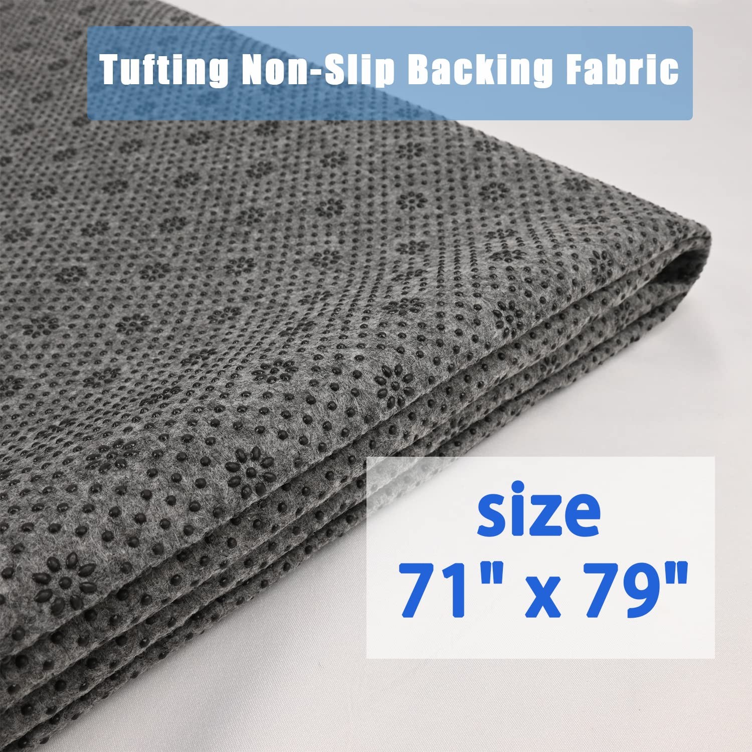Non-Slip Tufting Cloth Thick Backing Fabric, 2mm Thick (More Wear-Resistant &…