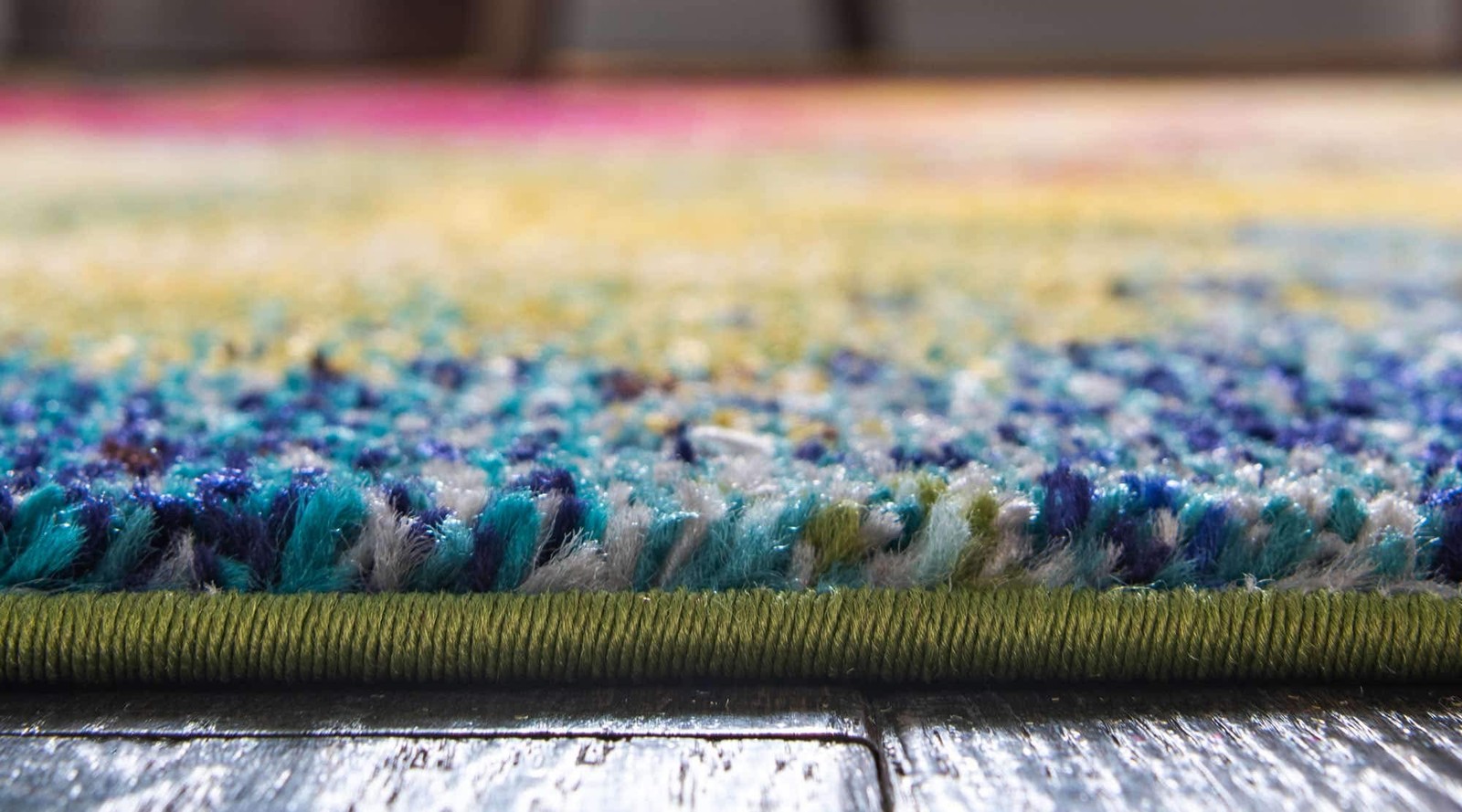 Unique Loom Estrella Collection Colorful Abstract Watercolor Modern Eclectic