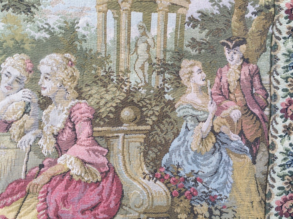 Vintage French Romantic view Pictorial Home Decor Tapestry 2×3 ft
