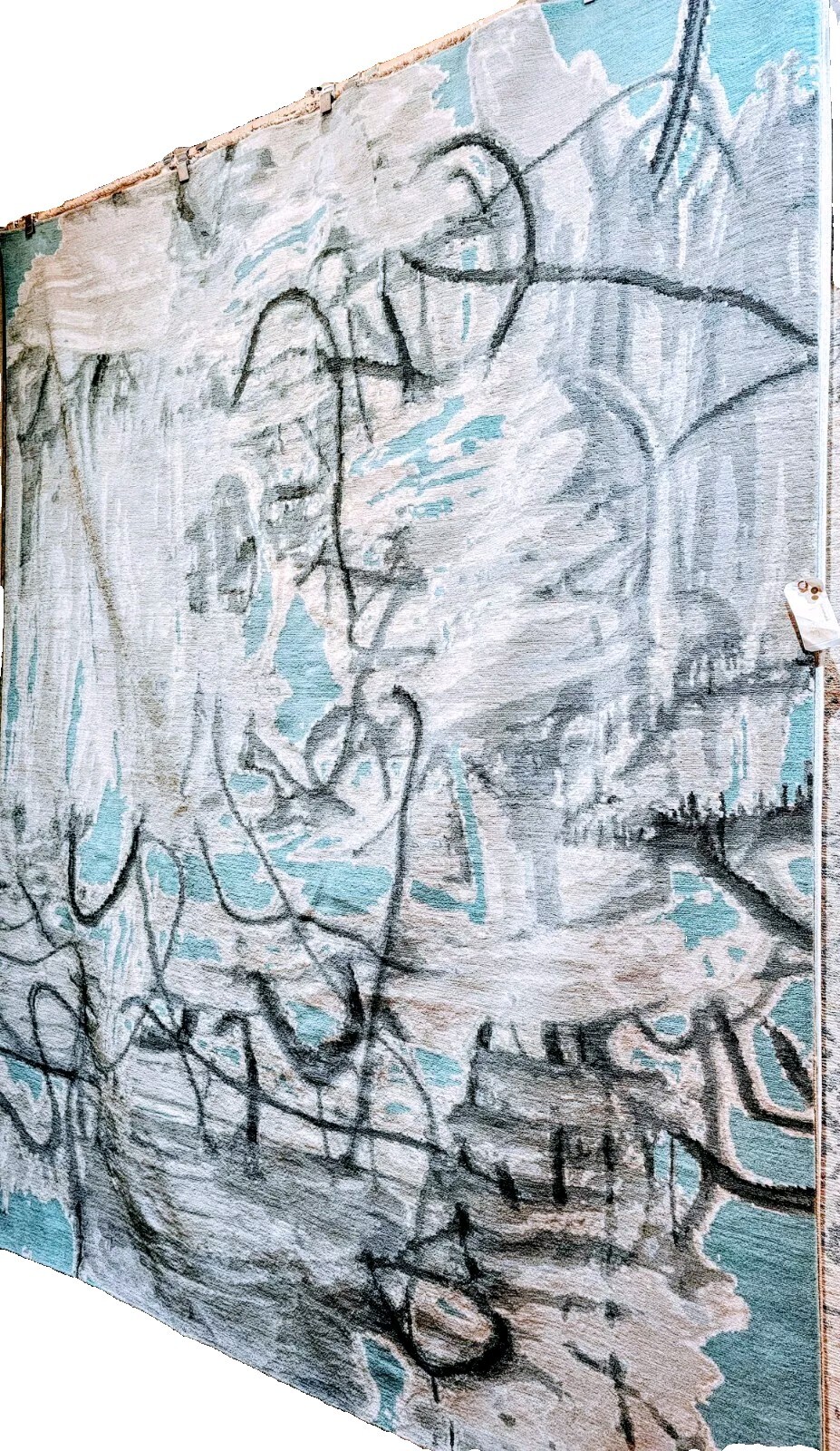 NEW Large Rug 8×10 SCRUB all Hand Made Wool and Silk 100 Knots Retail $4800