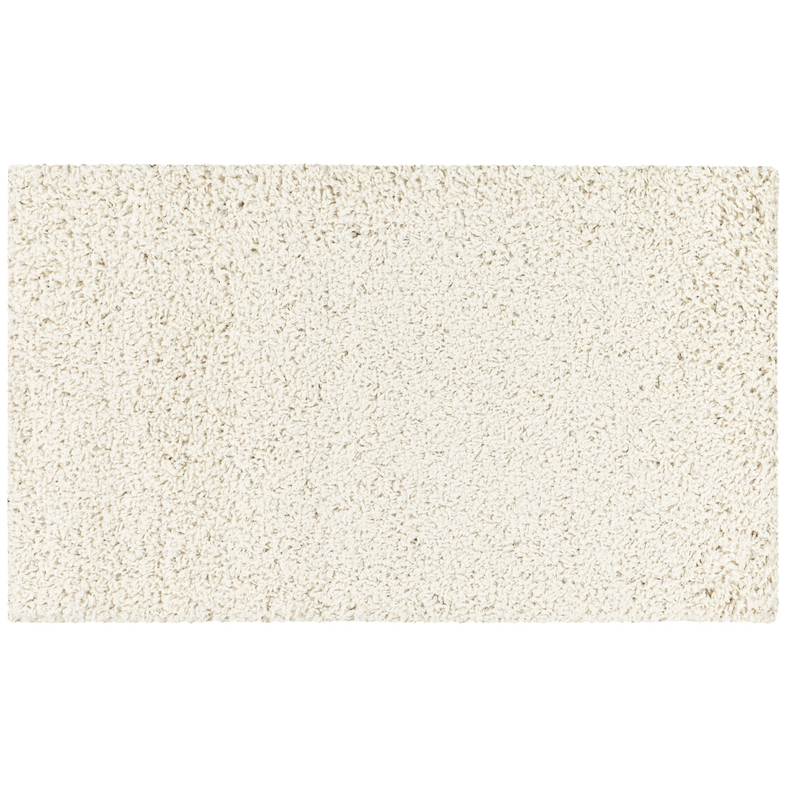Traditional Solid Ivory Tufted Shag Indoor Accent Rug, 1’8″x2’10”
