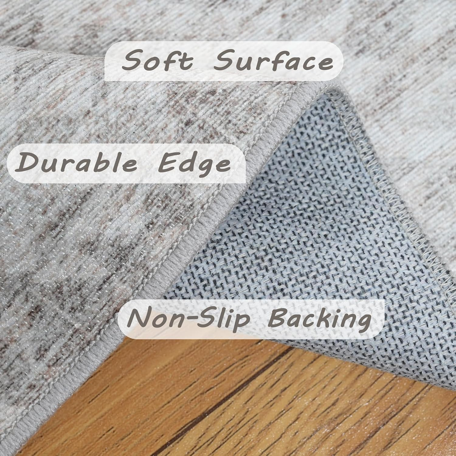 5’X7′ Machine Washable Abstract Design Area Rug, Non Slip, Stain Resistant, Non-