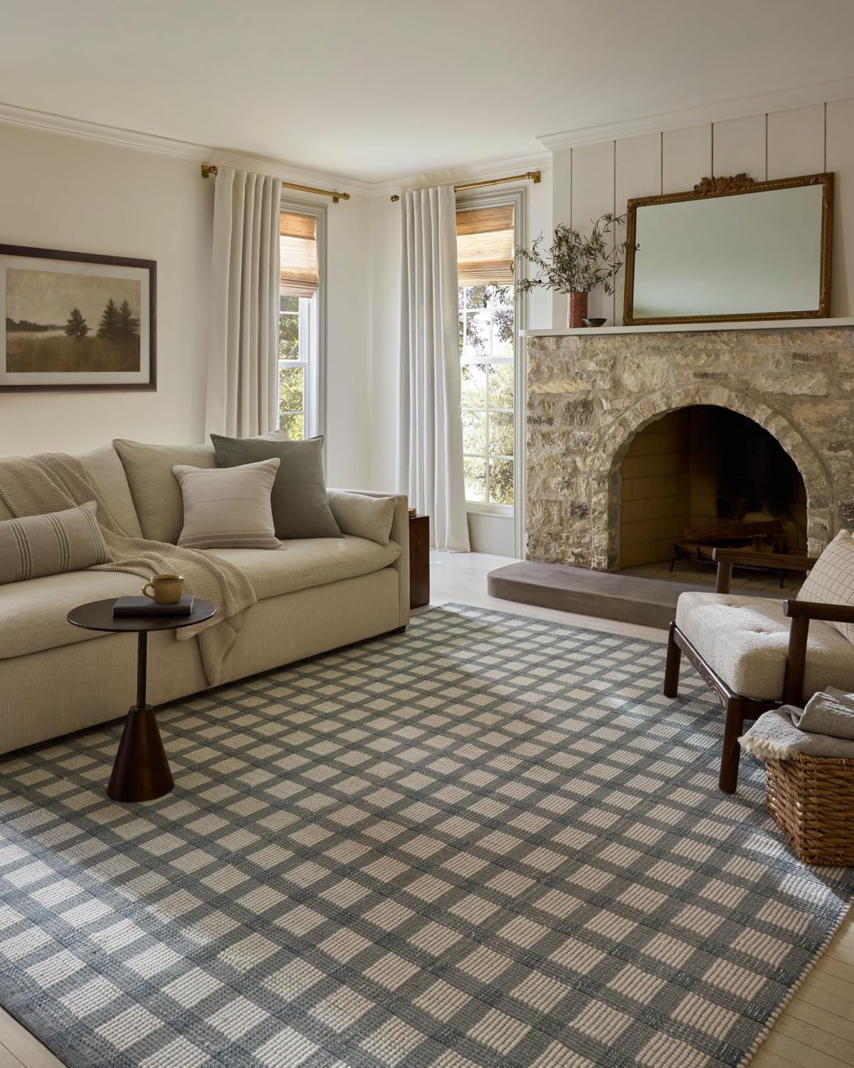Loloi Magnolia Home Ryder Blue/Ivory 8×10 Area Rug by Joanna Gaines