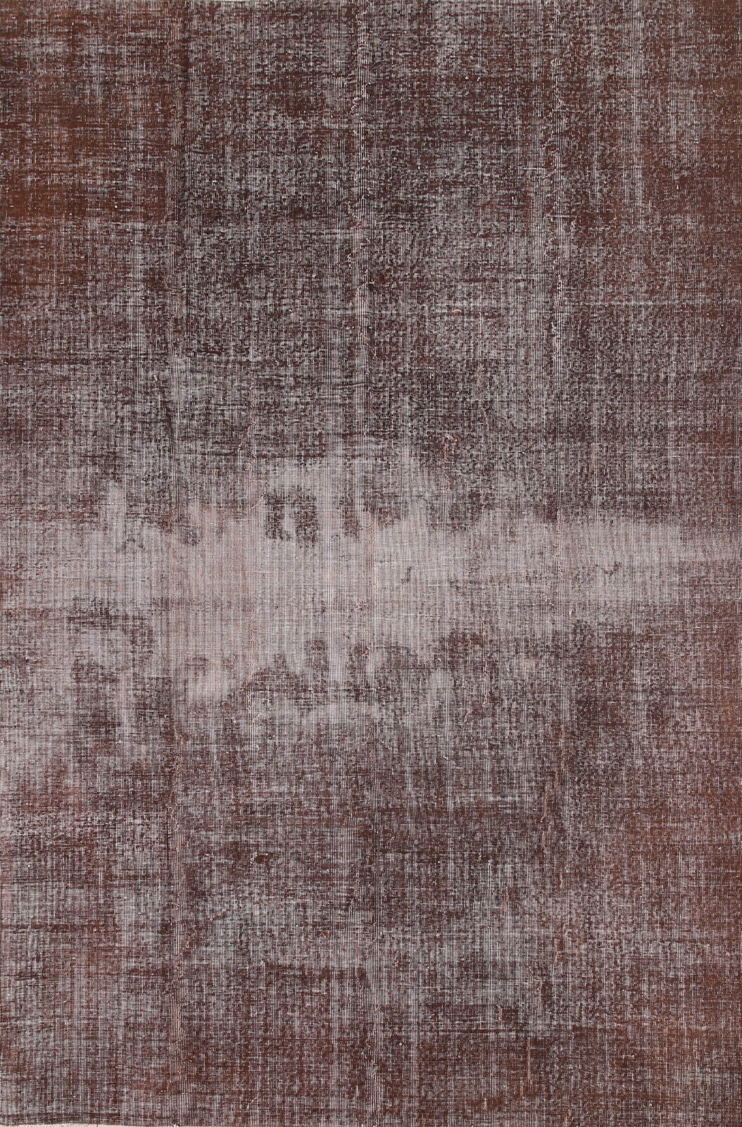 Distressed Brown Anatolian Turkish Semi-Antique Rug 7’x10′ Wool Handmade Carpet