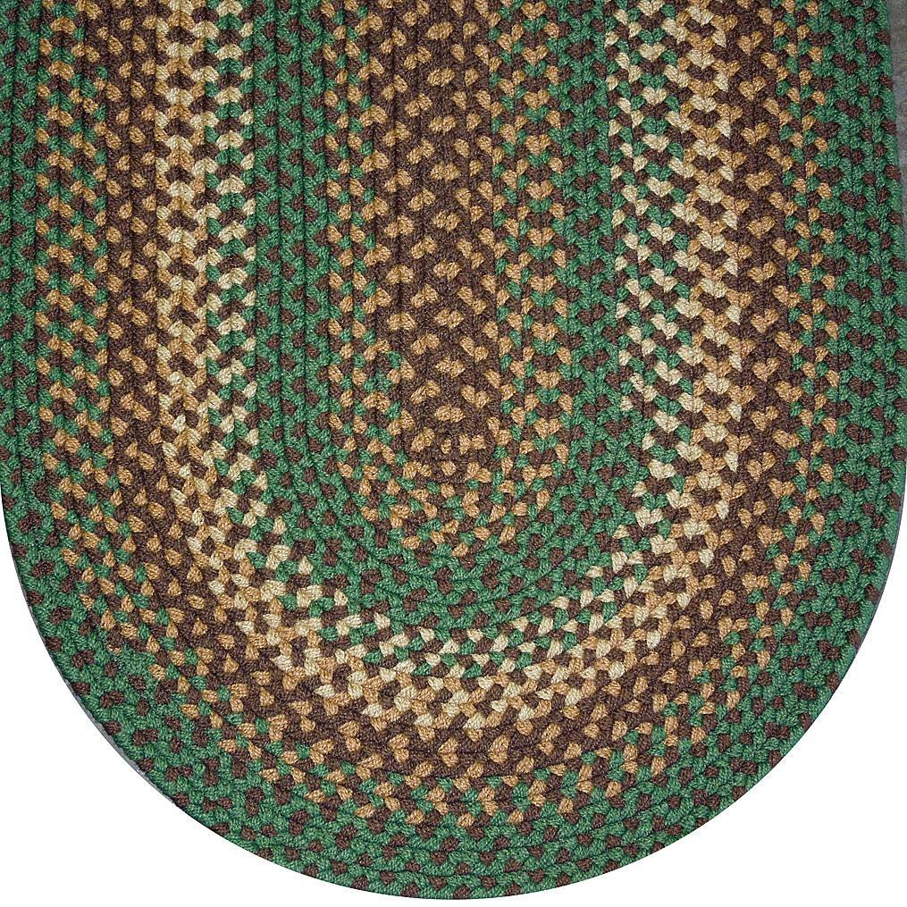 SEAFOAM GREEN BASKET WEAVE BRAIDED AREA RUGS By COLONIAL RUG–MANY SIZES! 130