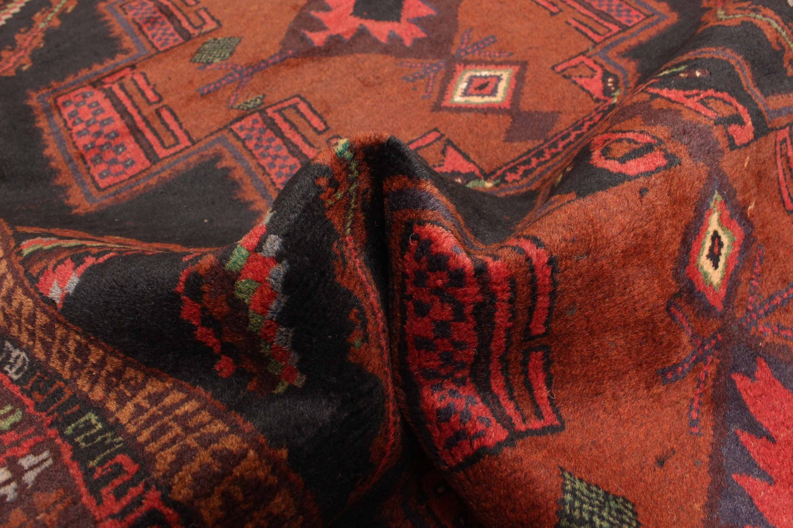 Vintage 3’9″ x 6’2″ Traditional Hand Knotted Vegetable Dye Wool Area Rug