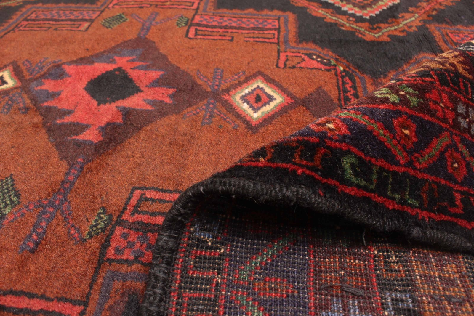 Vintage 3’9″ x 6’2″ Traditional Hand Knotted Vegetable Dye Wool Area Rug