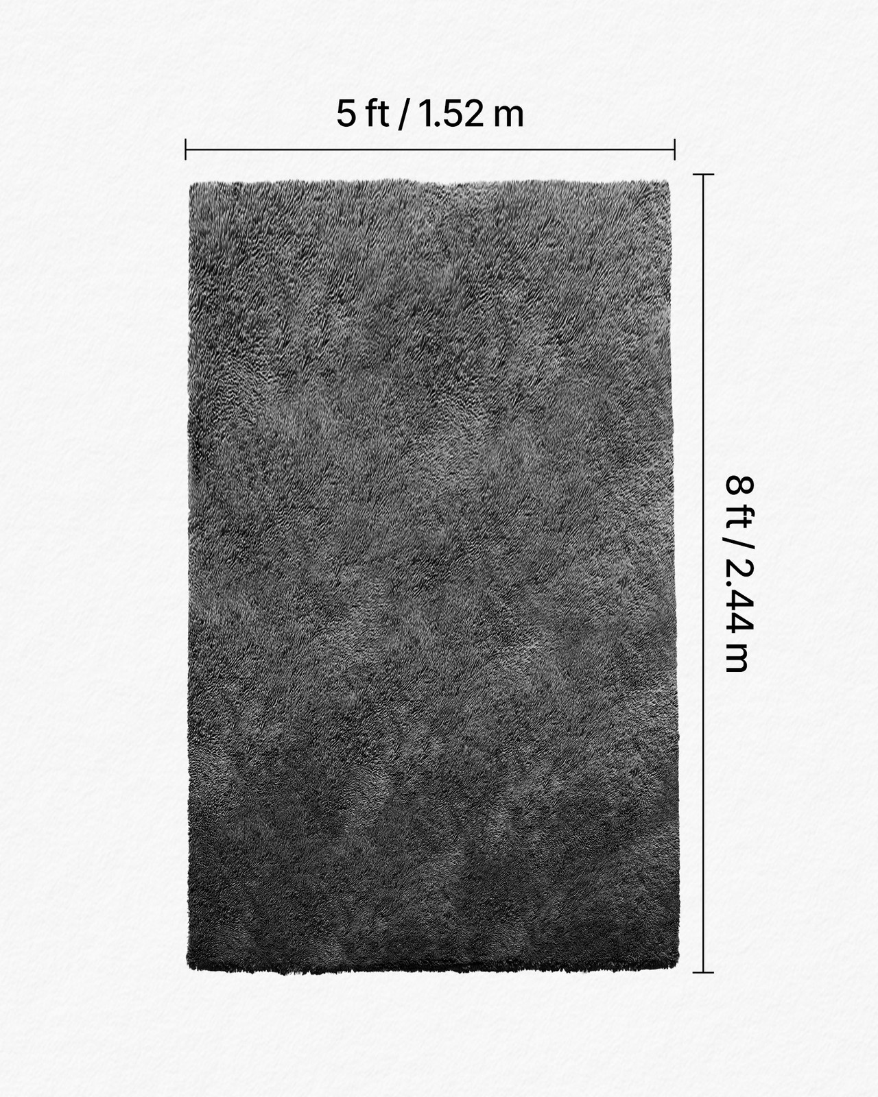 VEVOR Indoor Plush Area Rug 5 x 8 ft Modern Plush Carpet for Living Room Bedroom