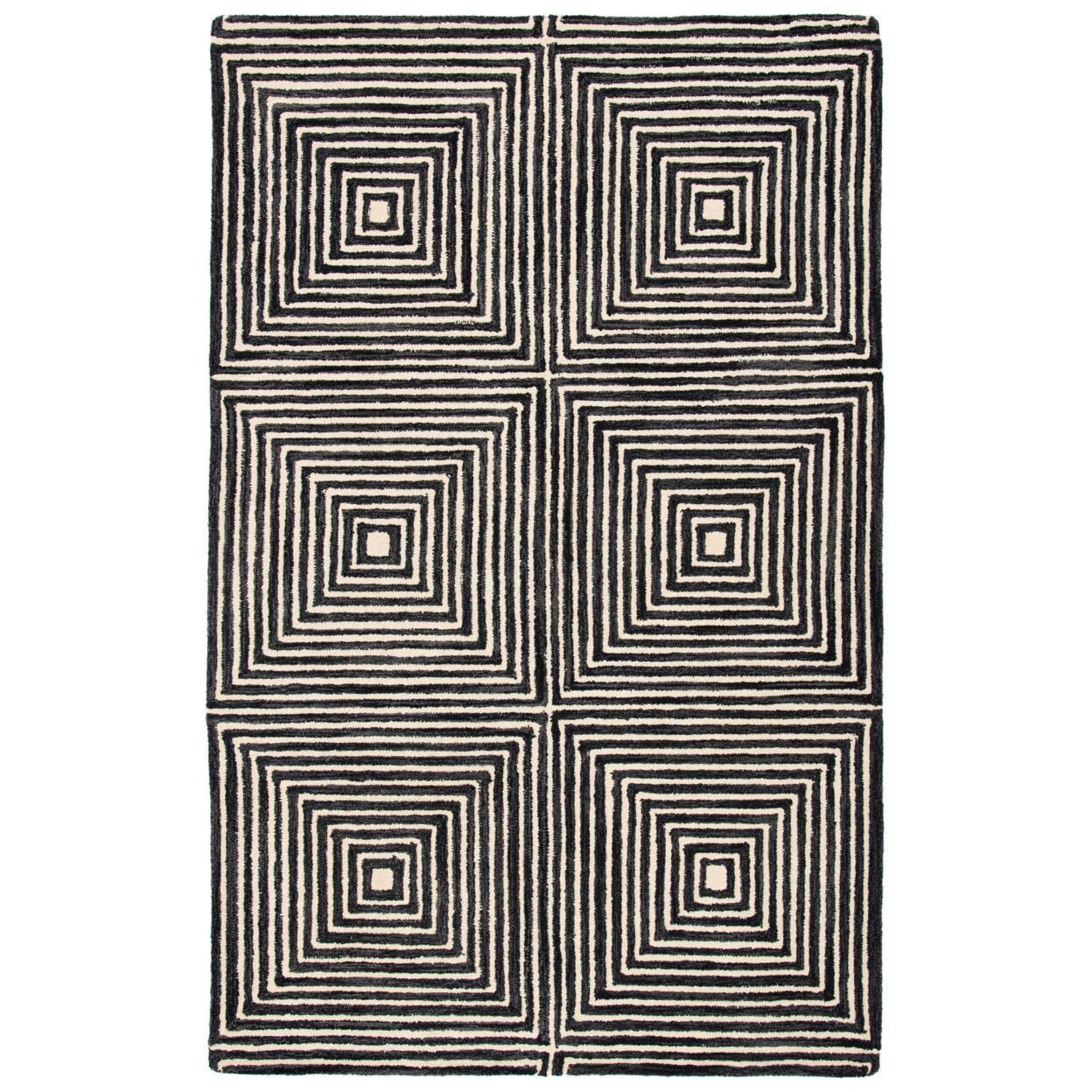 SAFAVIEH Metro MET454Z Handmade Black / Beige Rug