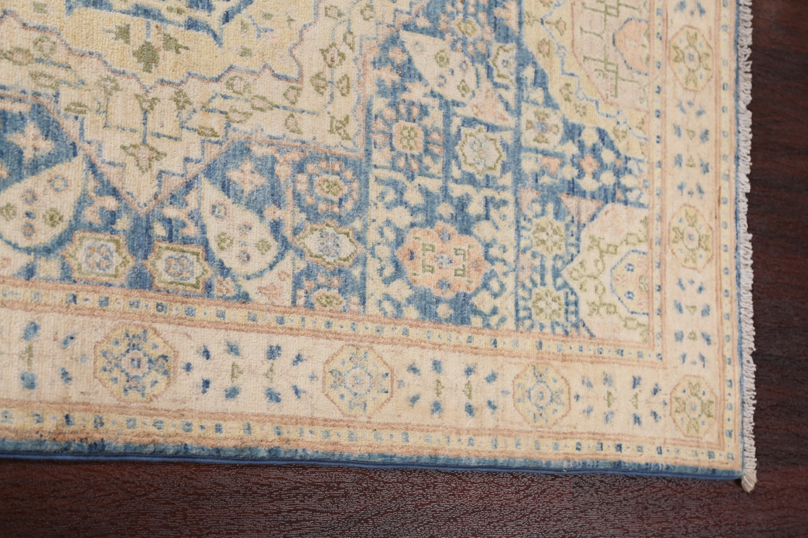 Traditional Exquisite Chobi Peshawar Pakistani Wool Rug Foyer 3×5 ft Blue Carpet