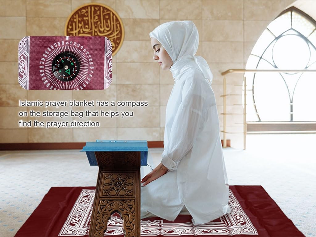 Travel Prayer Mat, 4 PCS 60cm*100cm Portable Prayer Mat, Waterproof Prayer Ma…