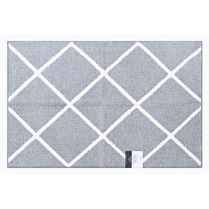 Diamond Plush Indoor Accent Rug Microfiber Non Slip Machine Washable Polyester