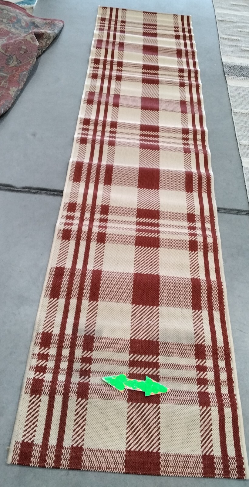RED / BONE 2′-3″ X 10′ Stained Rug, Reduced Price 1172756257 CY6201-238-210