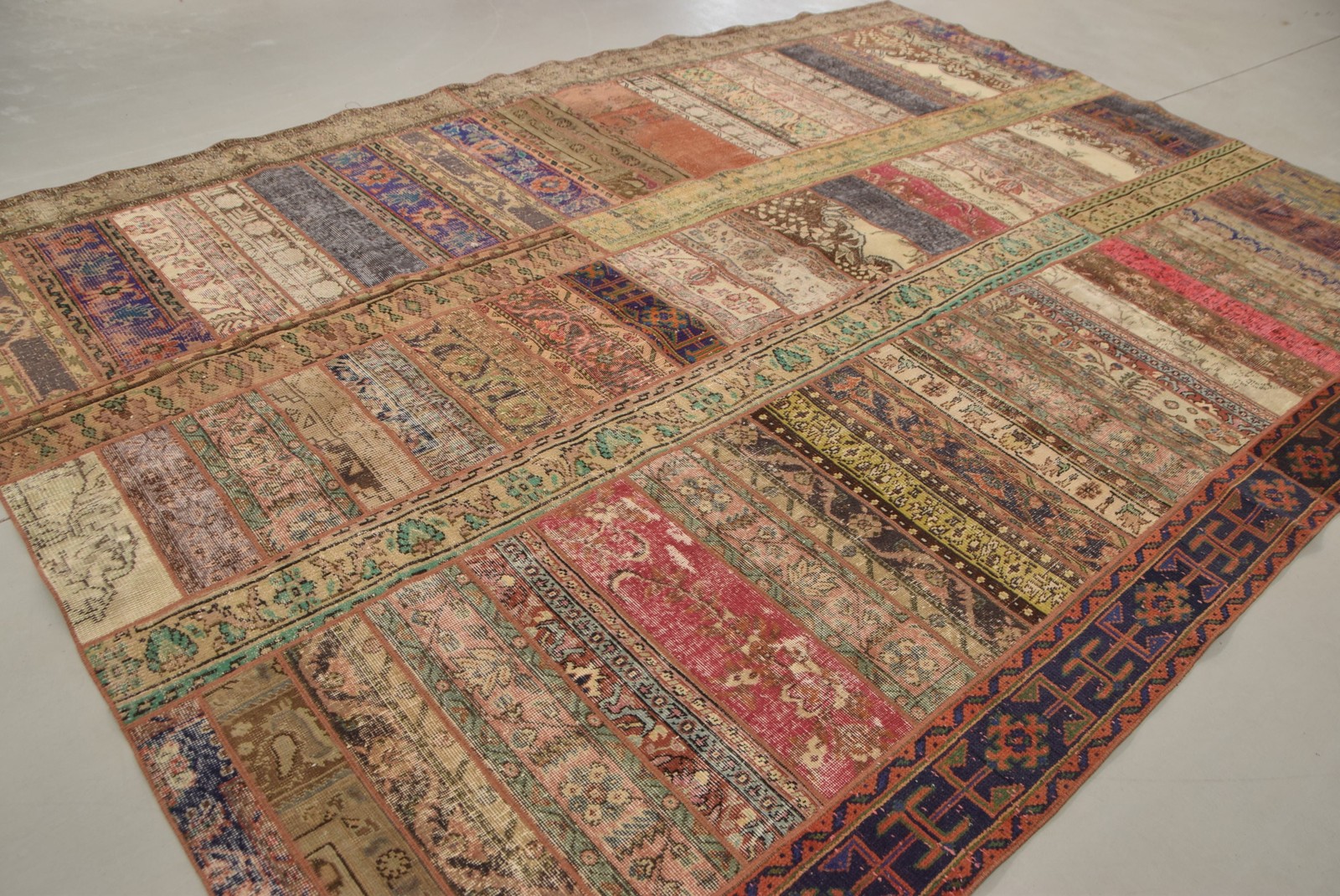 Vintage Rug, 9,3×12,9 ft Oversize Rug, Brown Oriental Wool Turkish Rug