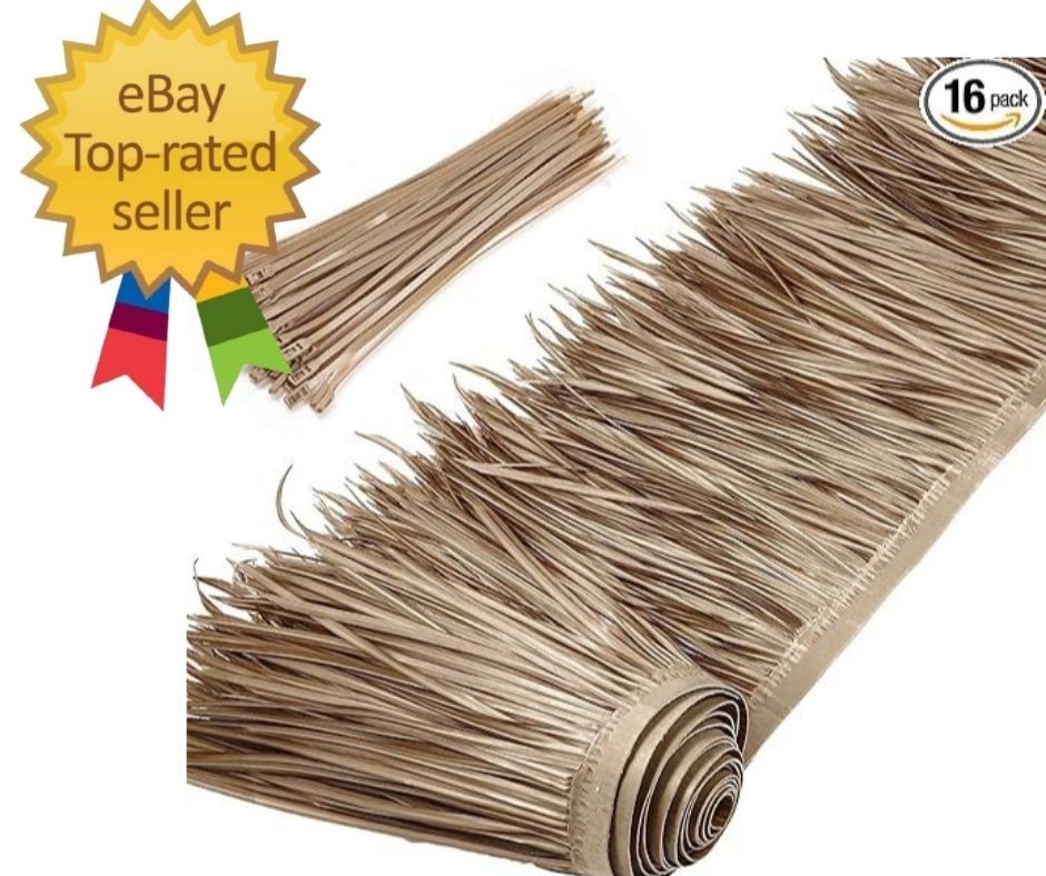 Palm Thatch Roll Palm Thatch Runner Roll Mexican Style Straw Roof Panels Tiki Hu