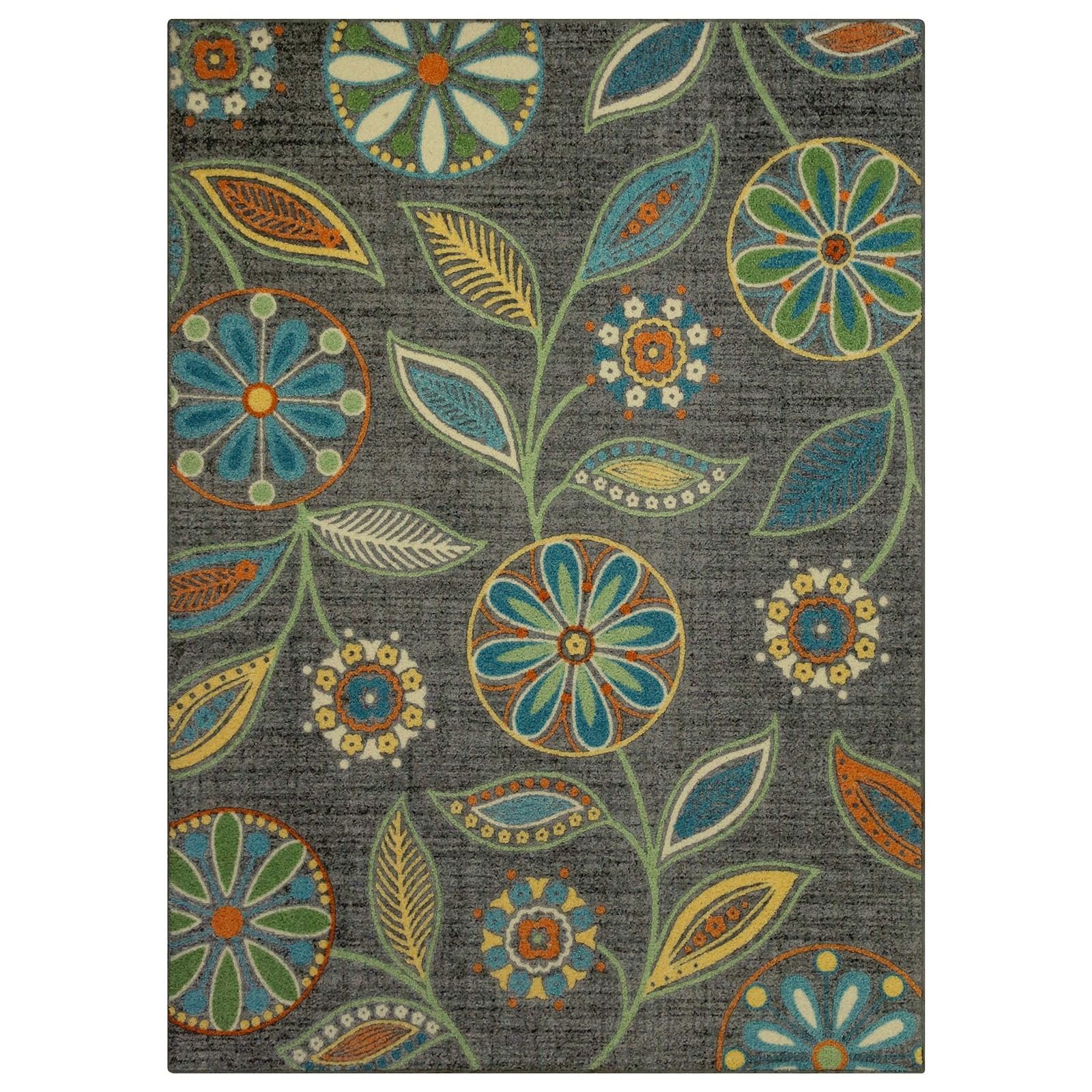 Maples Rugs Reggie Floral Area Rug – Made in USA – Low Pile, Non Slip, Pet-Fr…
