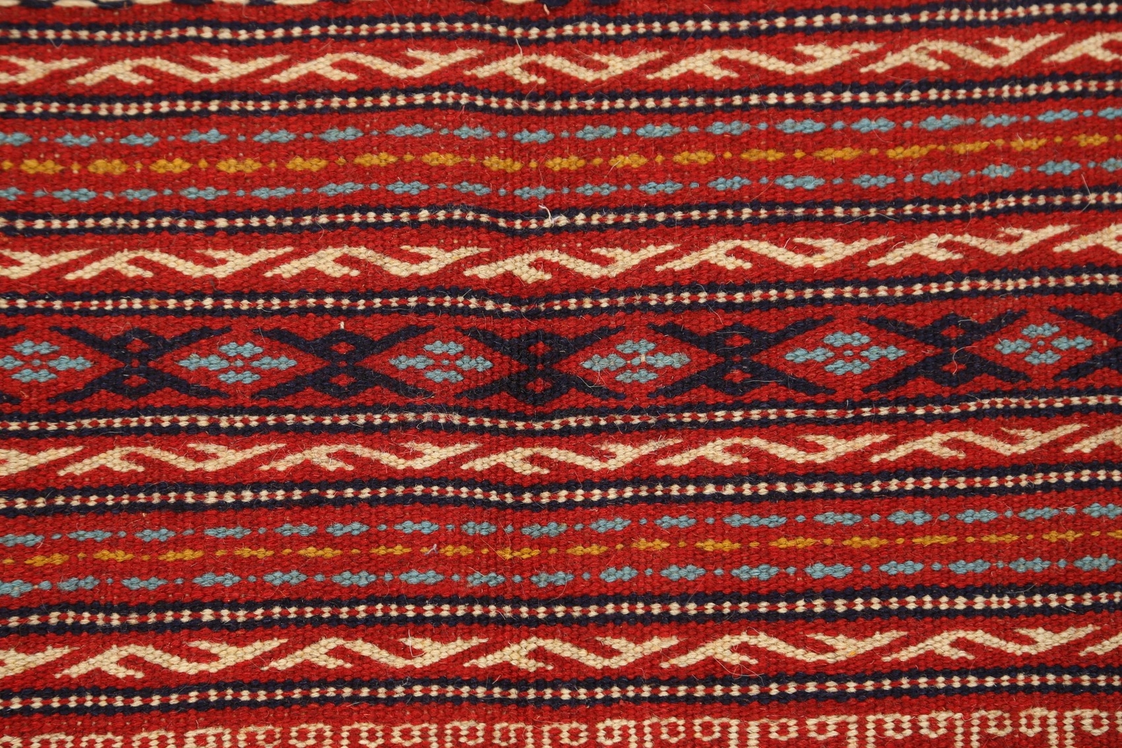 Traditional Tribal Striped Hand-woven Sumak Kilim Area Rug Oriental Carpet 3×5