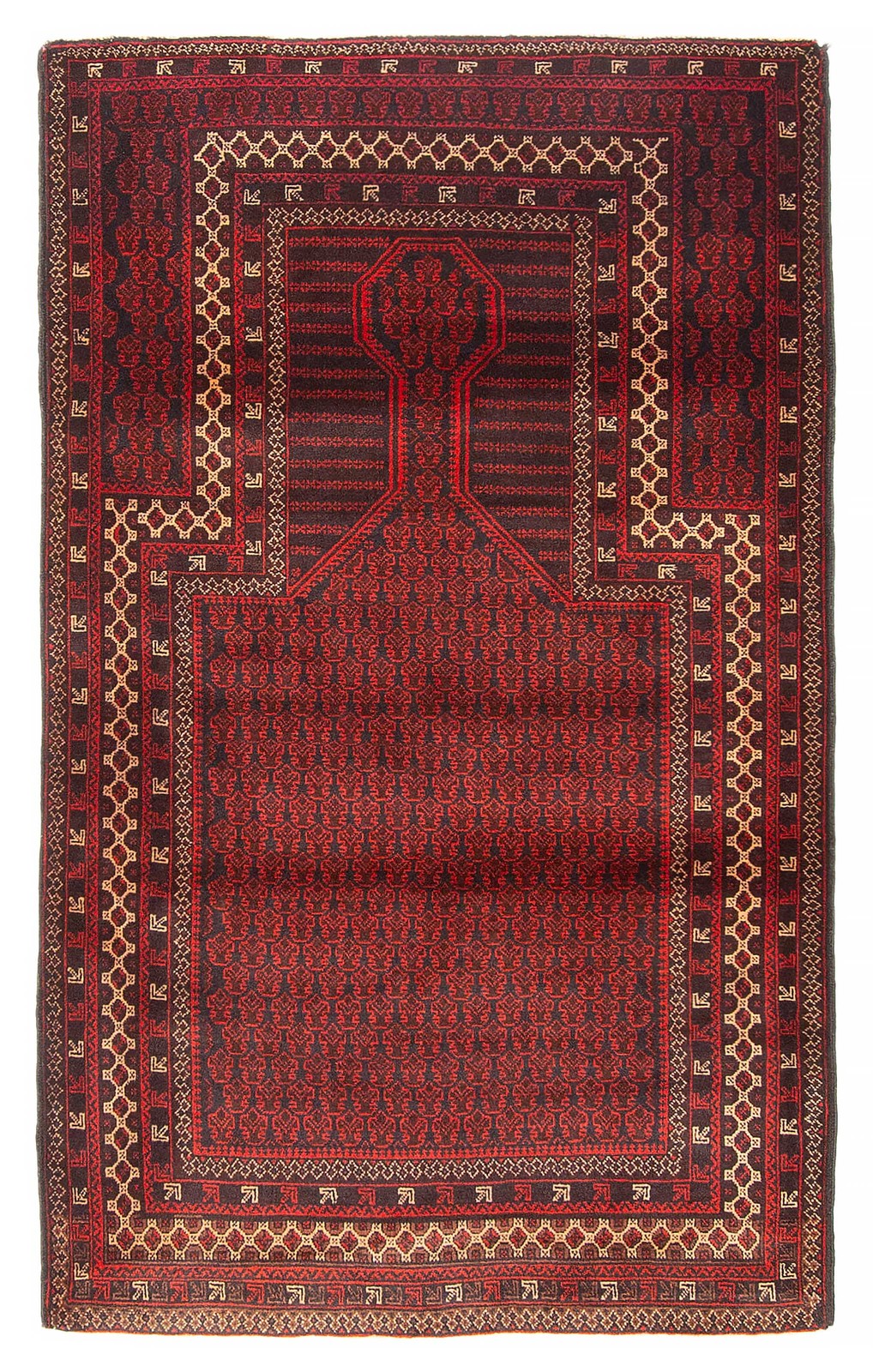 Traditional Vintage Hand-Knotted Carpet 3’3″ x 5’4″ Wool Area Rug