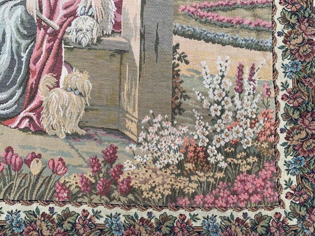 Vintage French Tapestry Pictorial Tapestry Romantic Home Decor Tapestry 4×5 ft