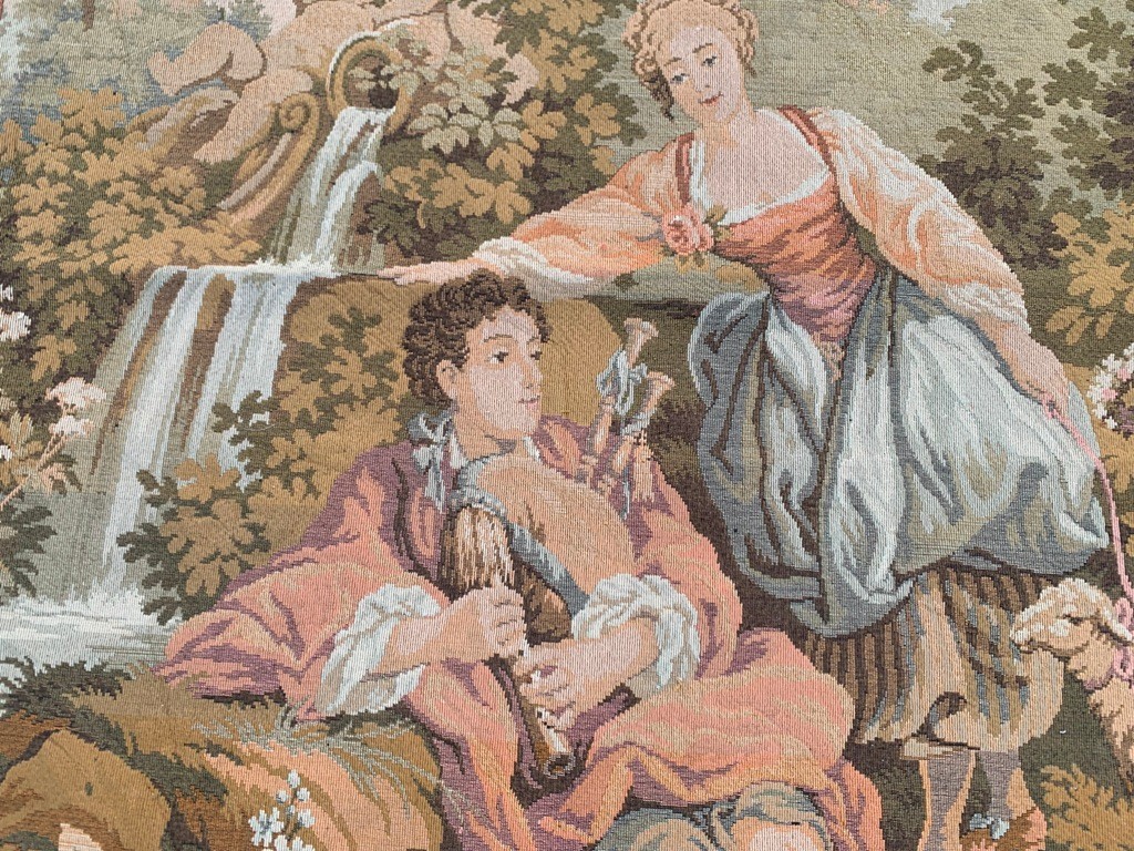 Vintage Tapestry, French Romantic Large Pictorial Tapestry Home Décor 5×7 ft