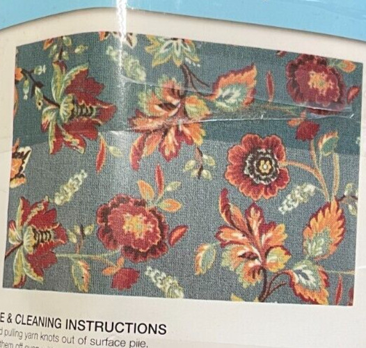 Nourison Vista Sonata Floral Tropical 30″ x 48″ Area Rug – Aqua Multicolor