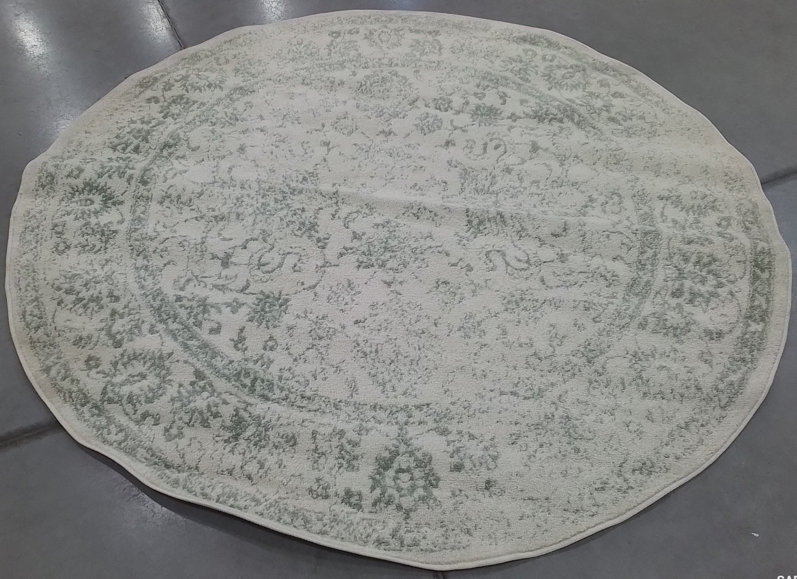 IVORY / SAGE 6′-0″ x 6′-0″ Back Stain Rug, Reduced Price 1172798482 ADR109V-6R