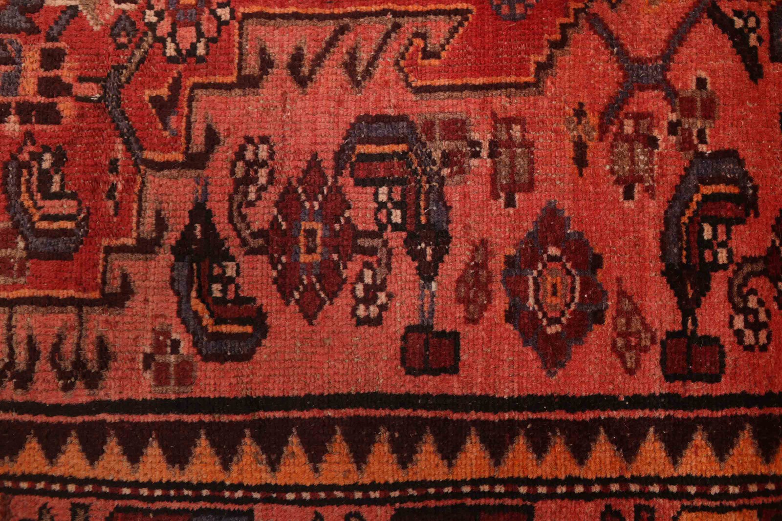 Vintage Hand-knotted Runner Rug 3’0″ x 9’6″ Traditional Oriental Wool Carpet