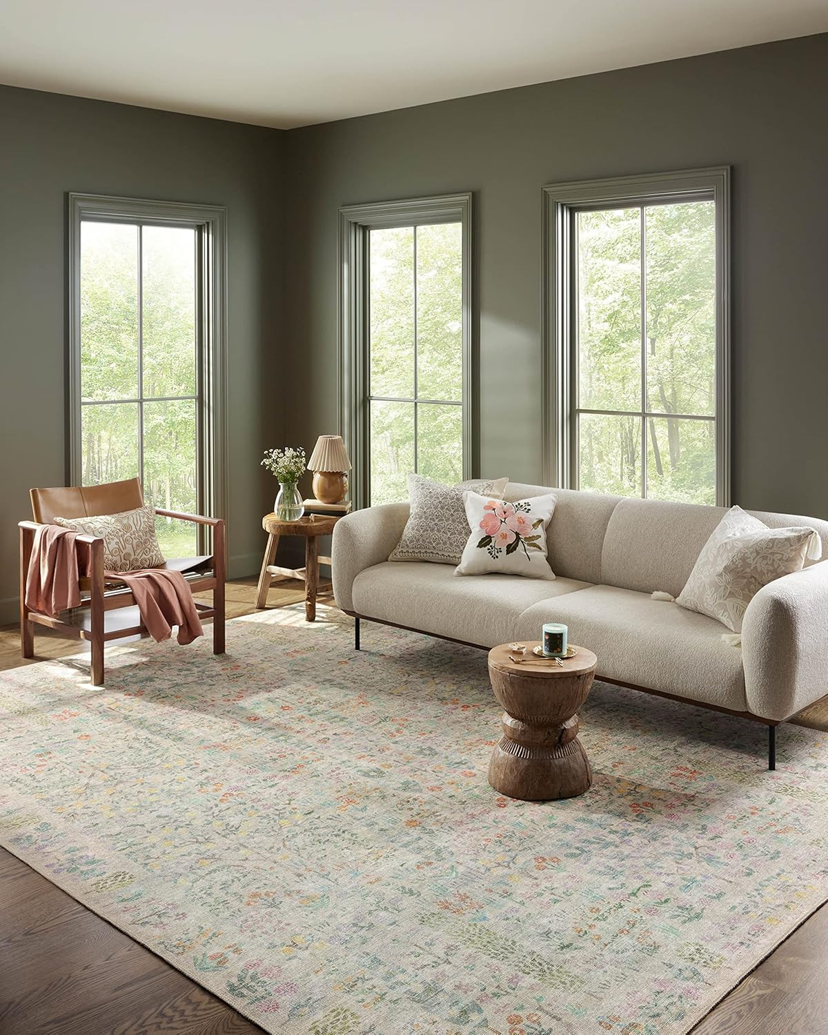 Loloi Rifle Paper Co. Maison Khaki Runner Rug 2’6″ x 7’6″ – Stylish & Cozy
