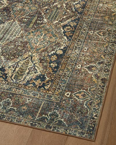 Loloi Magnolia Home Joanna Gaines Banks BAN-05 Spice Blue Washable Accent Rug