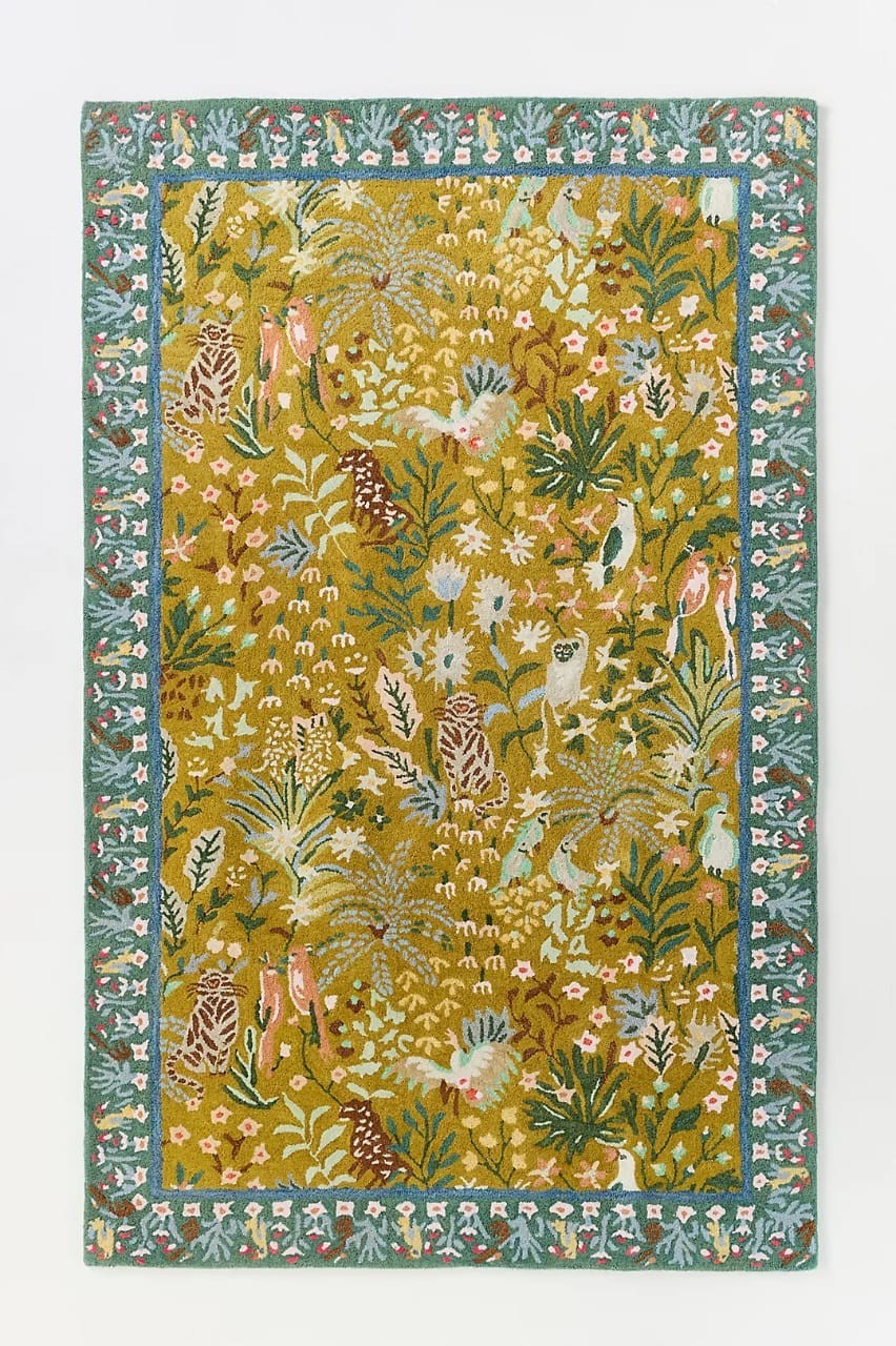 Anela Hand Tufted Wool Scenic Rug Anthropologie Rugs For Bedroom Livingroom Kids