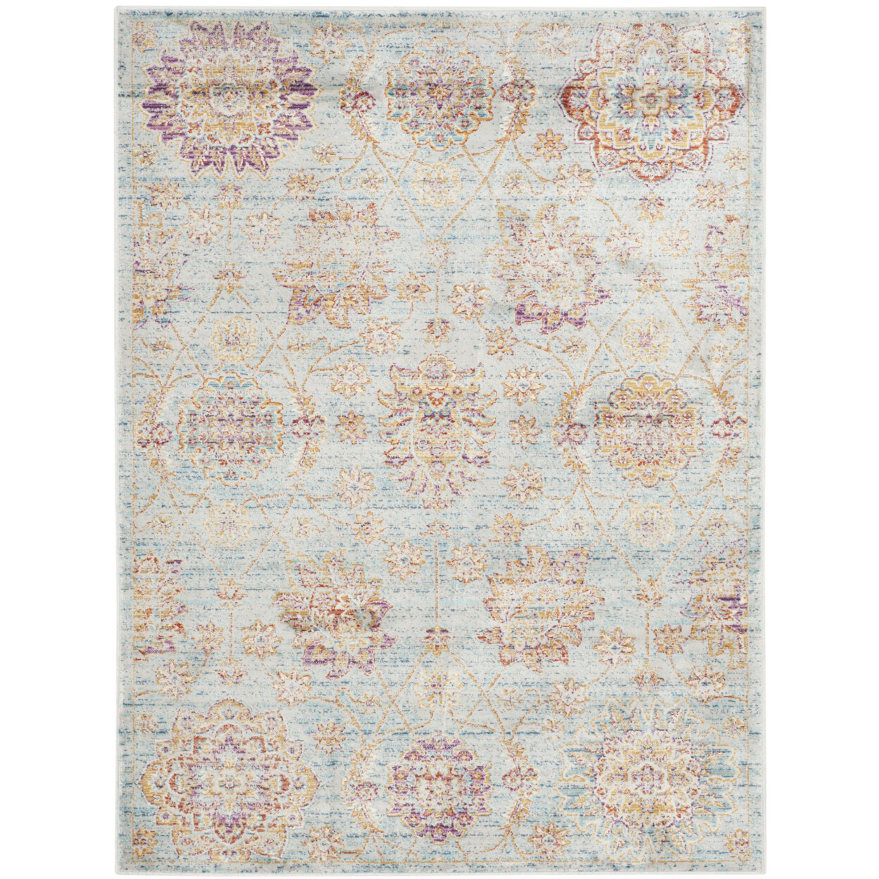 SAFAVIEH Sevilla SEV814C Light Blue / Multi Rug
