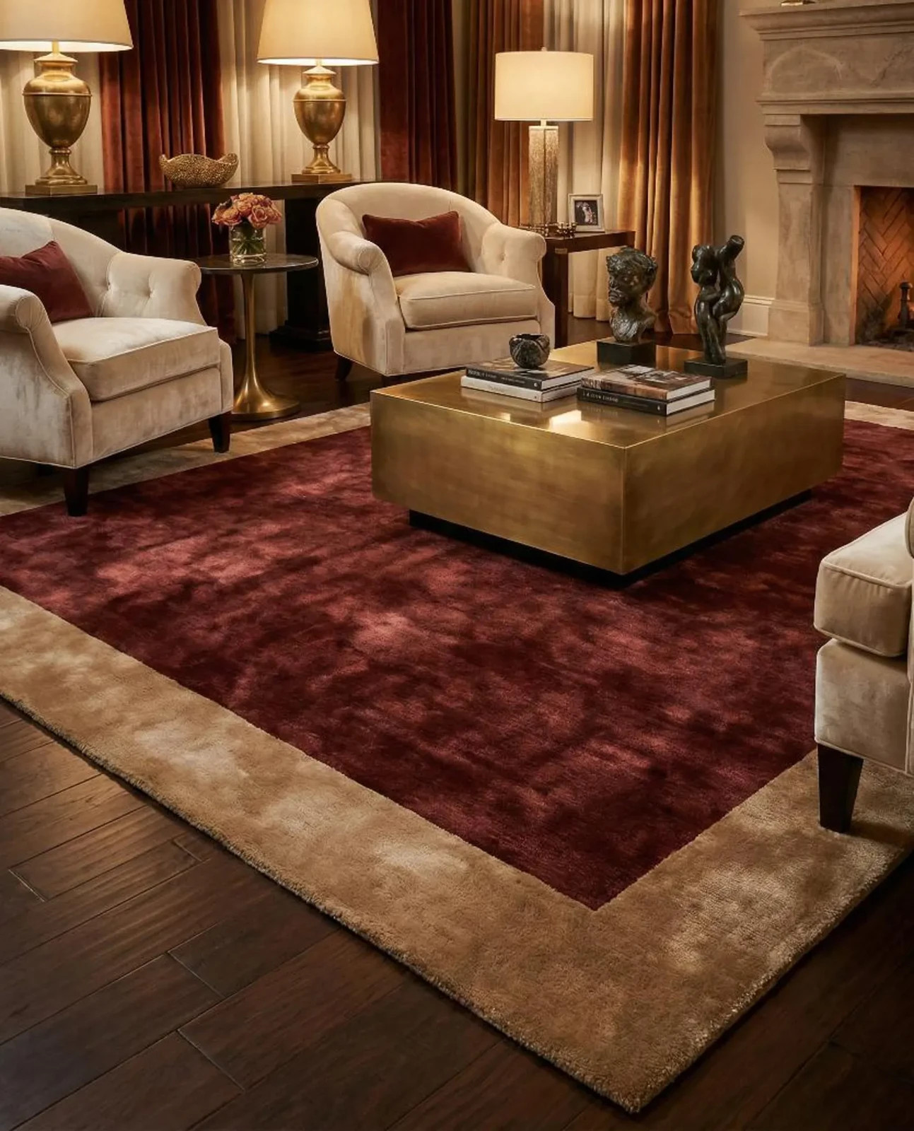 Luxury Hand Tufted Rug with Solid Color Design | Premium Cut Pile Silk Area Rug.