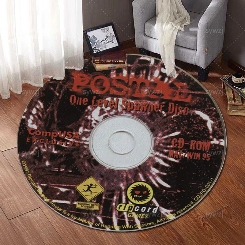 Video Game Cd Rugs Game Room Decor Disc Round Sofa Mat video game CD Rug