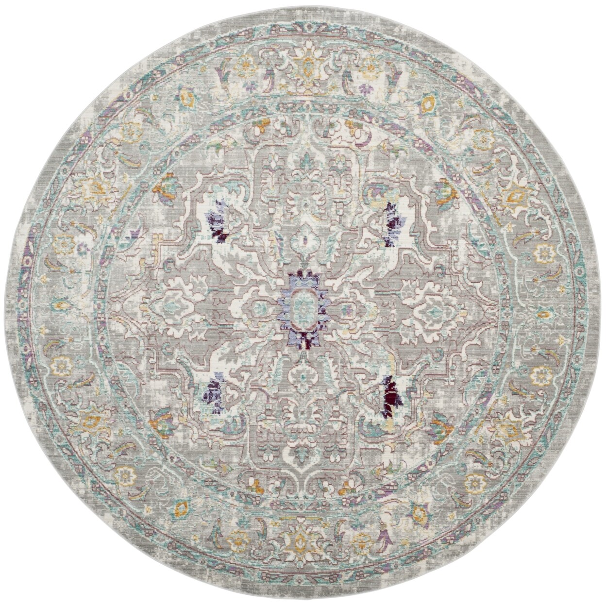 SAFAVIEH Mystique Collection MYS922R Grey / Multi Rug
