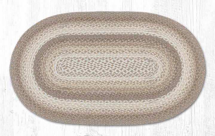 Braided Jute Oval Area Rug. Earth Rugs. TAN, BROWN, CREAM. 11 Sizes
