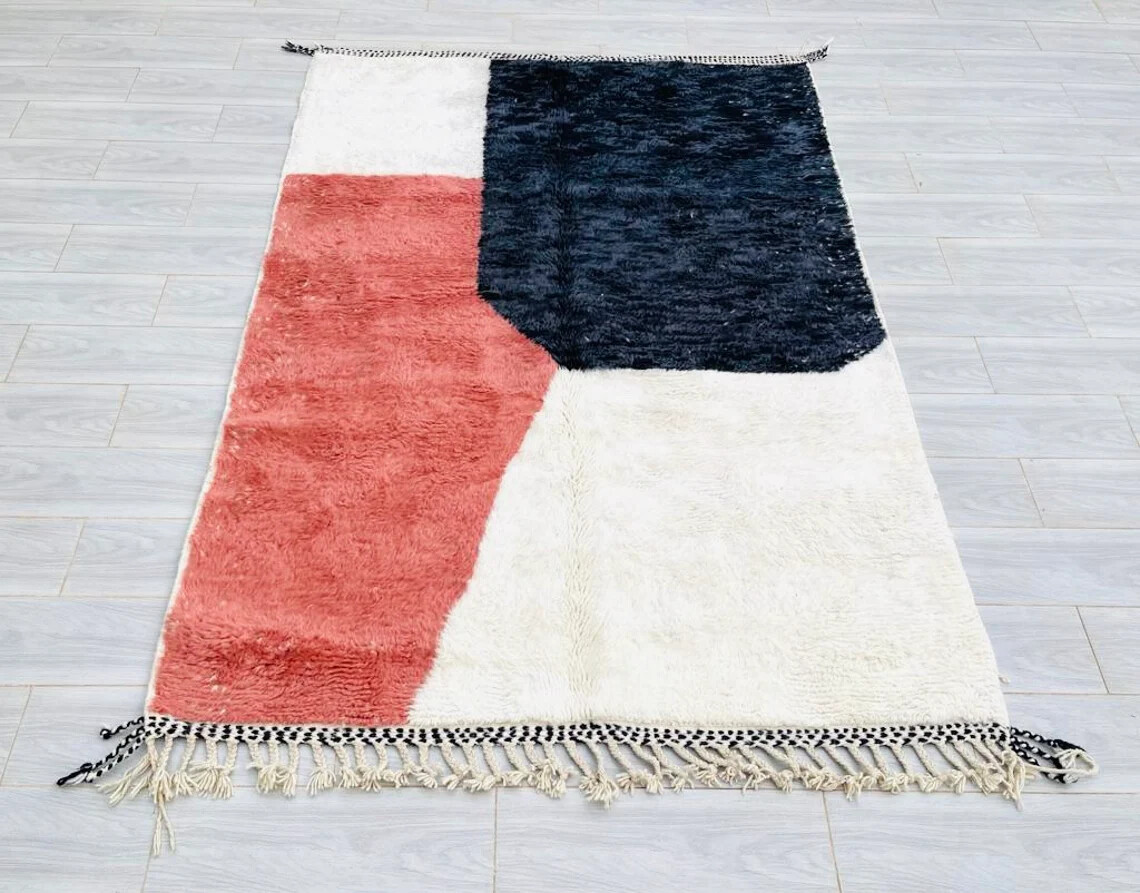 Moroccan rug, beni ourain rug, colorful rug,Moroccan rug, handmade rug, abstract