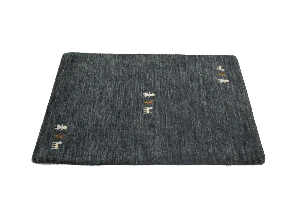 Gabbeh Modern Rug Tribal Small 2X3 Charcoal Handmade Entryway Bedroom Carpet