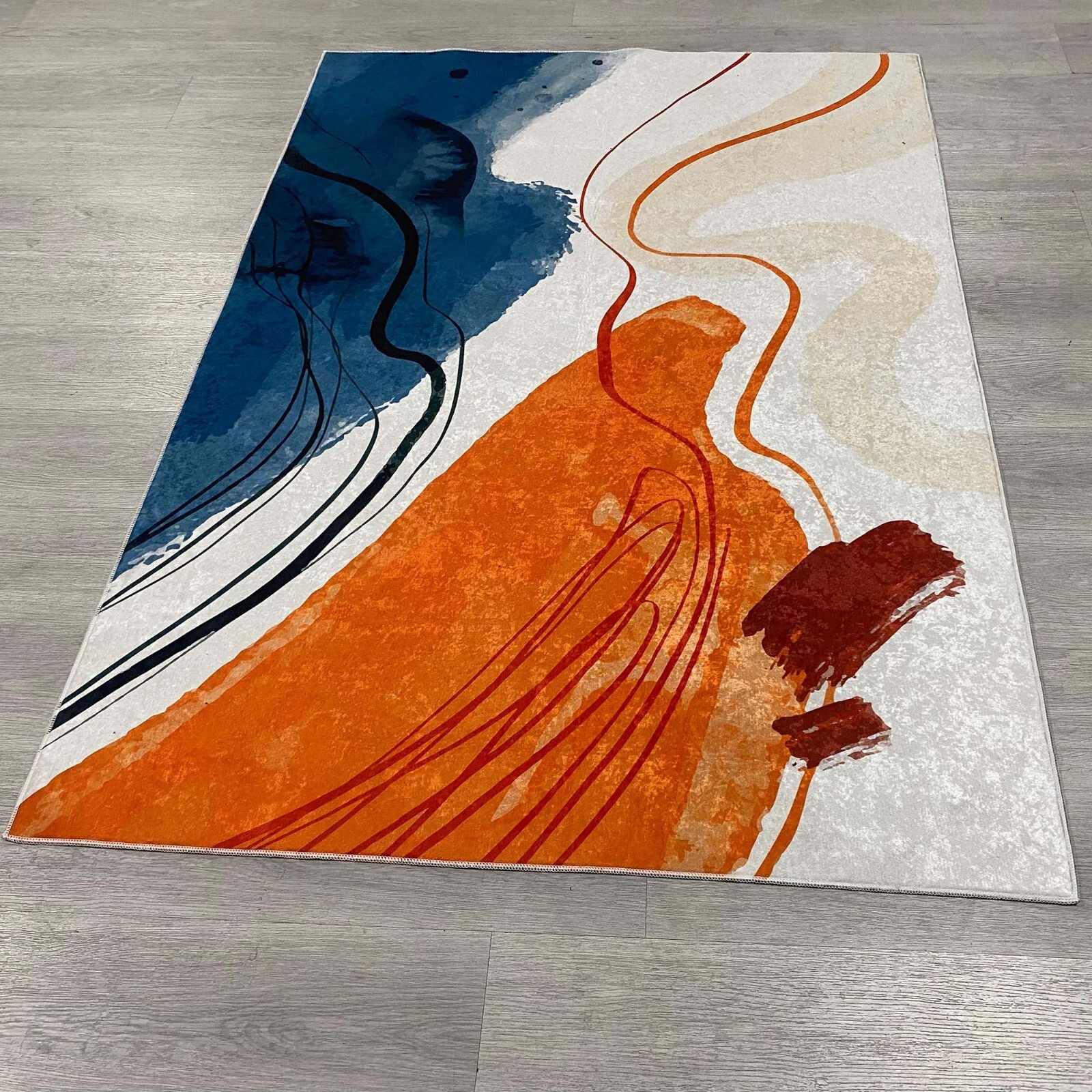 Modern Abstract Area Rug | Artistic Watercolor Carpet | Stylish Home Decor Mat