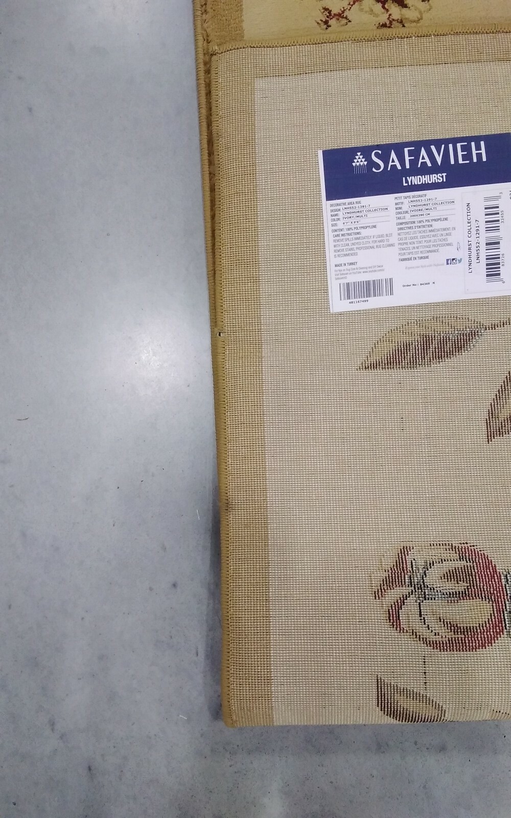 MULTI 6′-7″ X 9′-6″ Back Stain Rug, Reduced Price 1172705316 LNH552-1291-7
