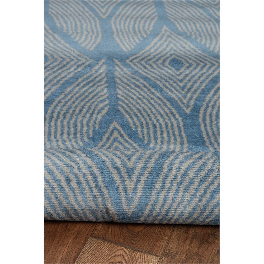 Linon Calibri Henley Polypropylene 4’3″x7’3″ Rug in Blue and Gray