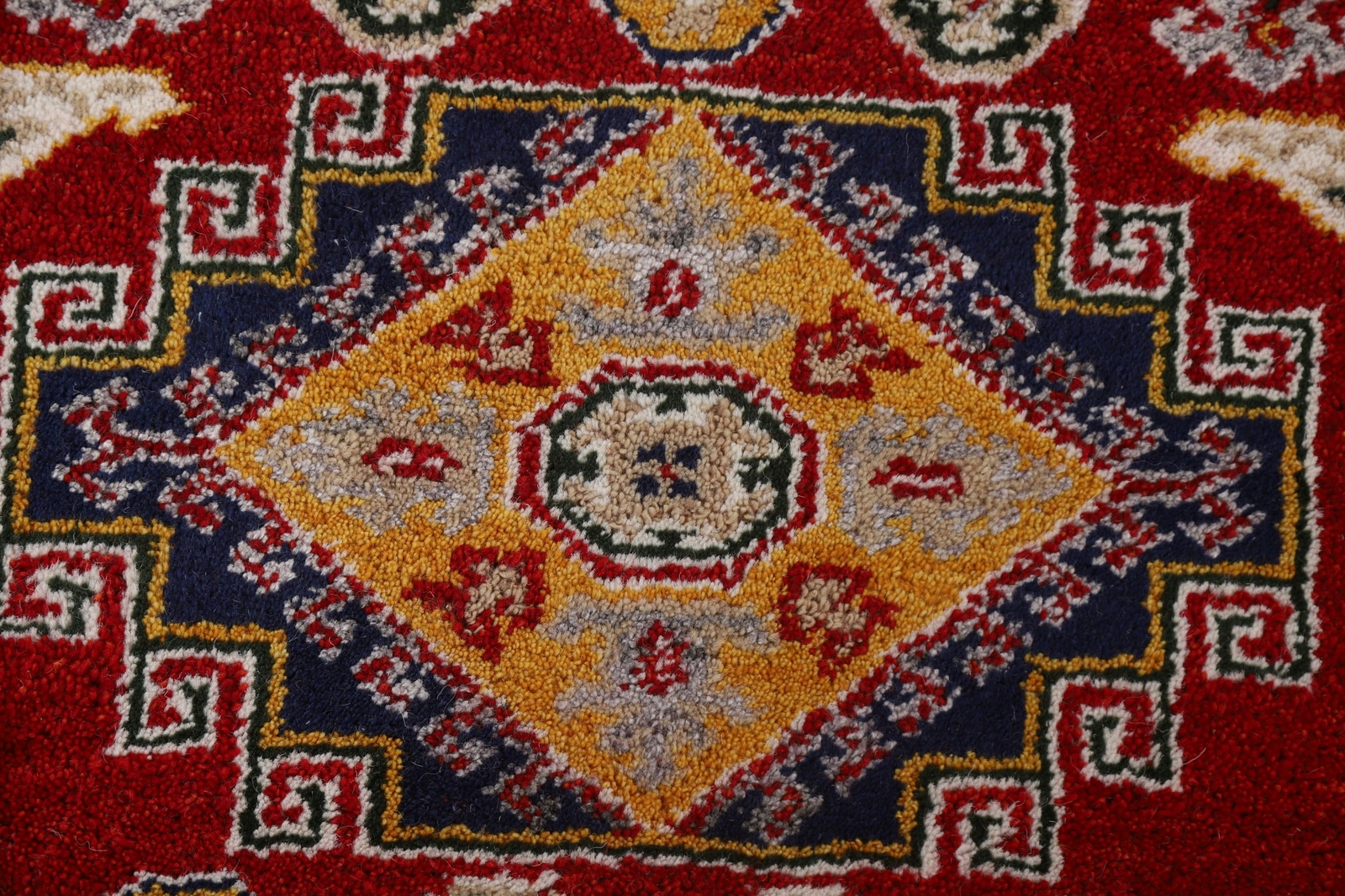 Geometric South-west Design 4×6 ft. Rich Color Kazak Indian Rug Thick Plush Pile