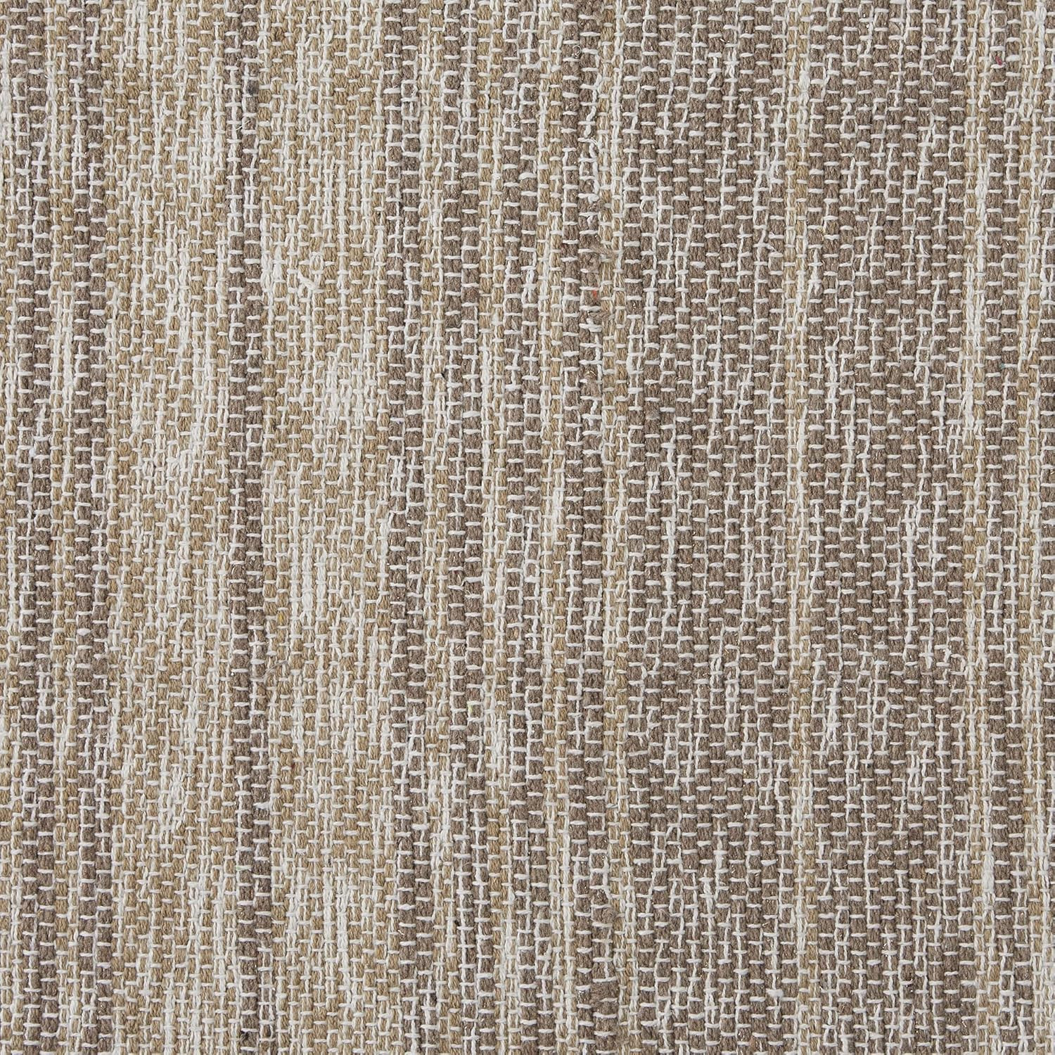 Woven Rag Rug Collection Recycled Yarn Variegated Rustic Stripe, 2X3′, Stone