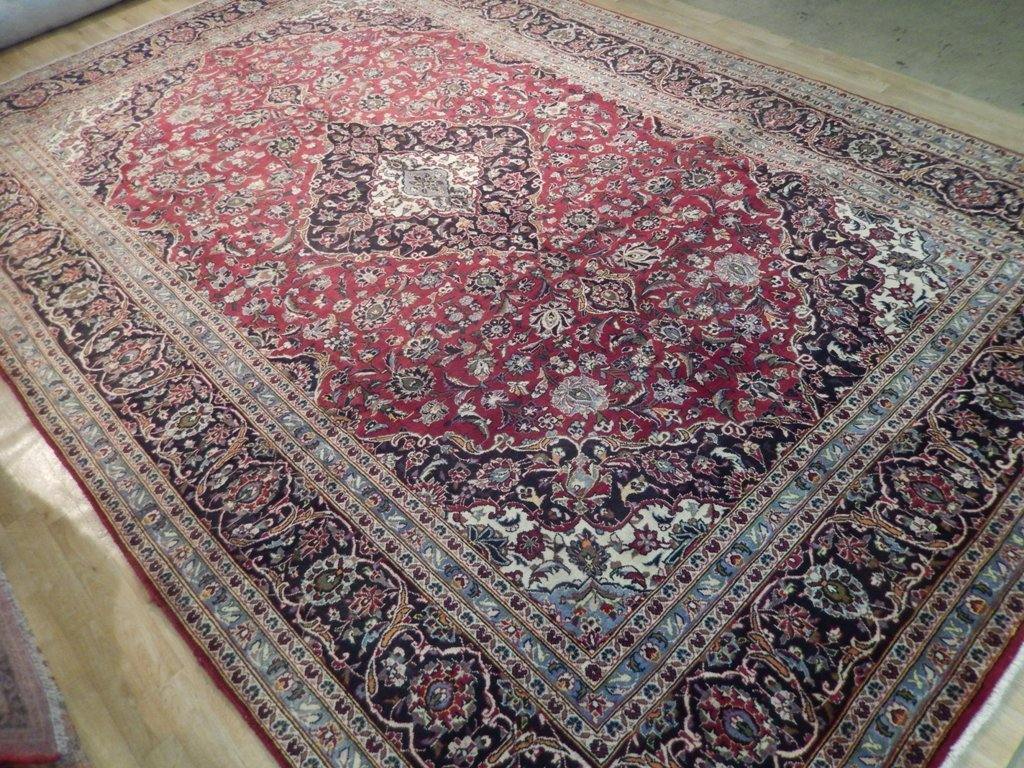 10×15′ Red Semi Antique Traditional Kashaan Rug 71835