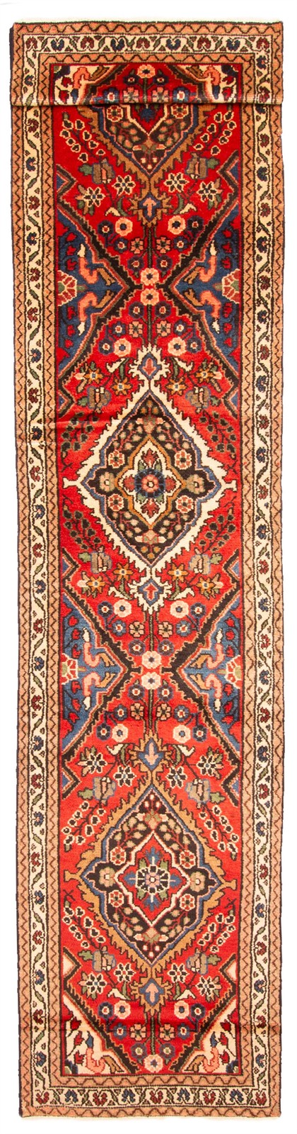 Vintage Hand-knotted Runner Rug 2’8″ x 13’4″ Traditional Oriental Wool Carpet