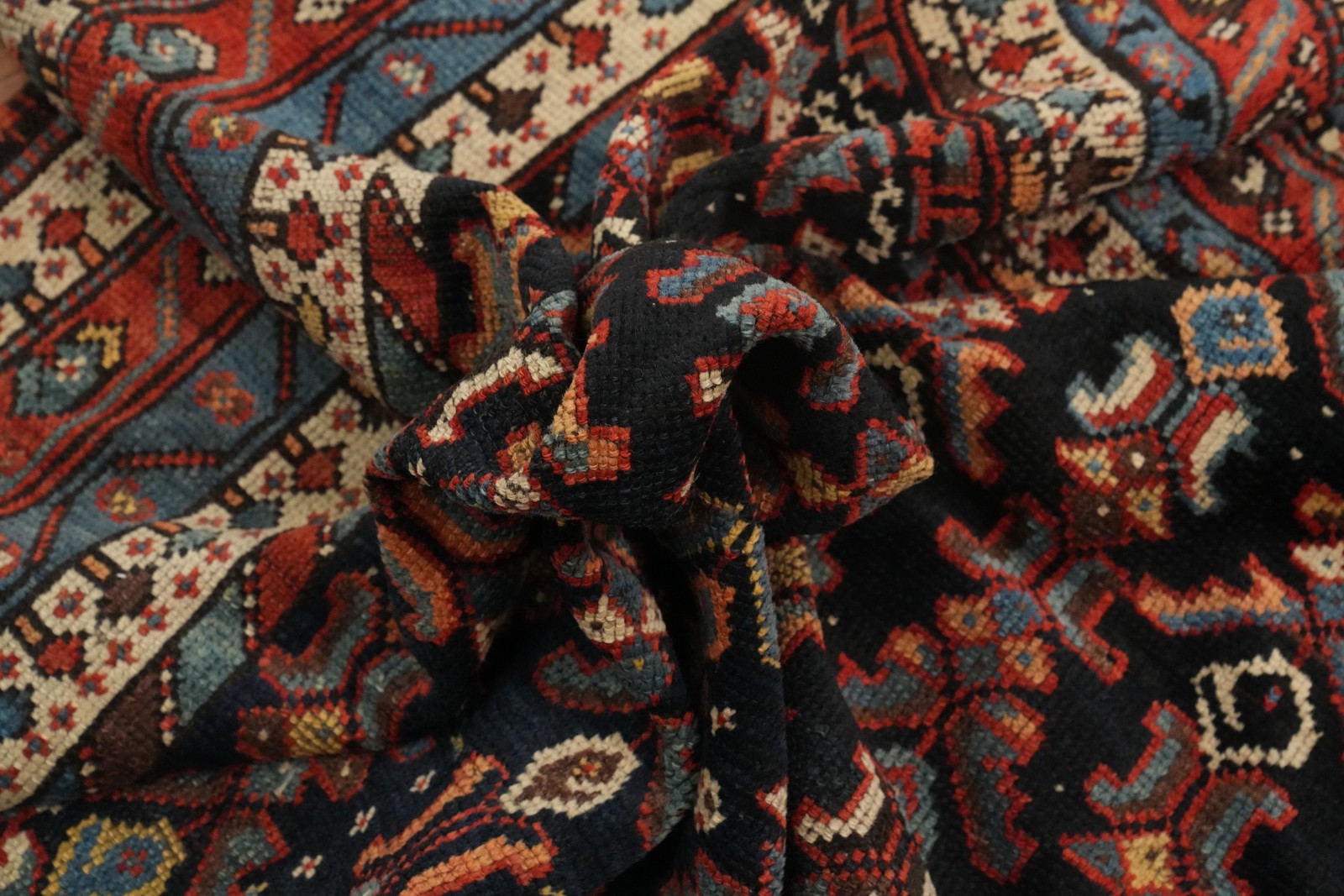 Pre-1900 Hand-made Wool Tribal Traditional Vegetable Dye Rug Antique Carpet 5×9