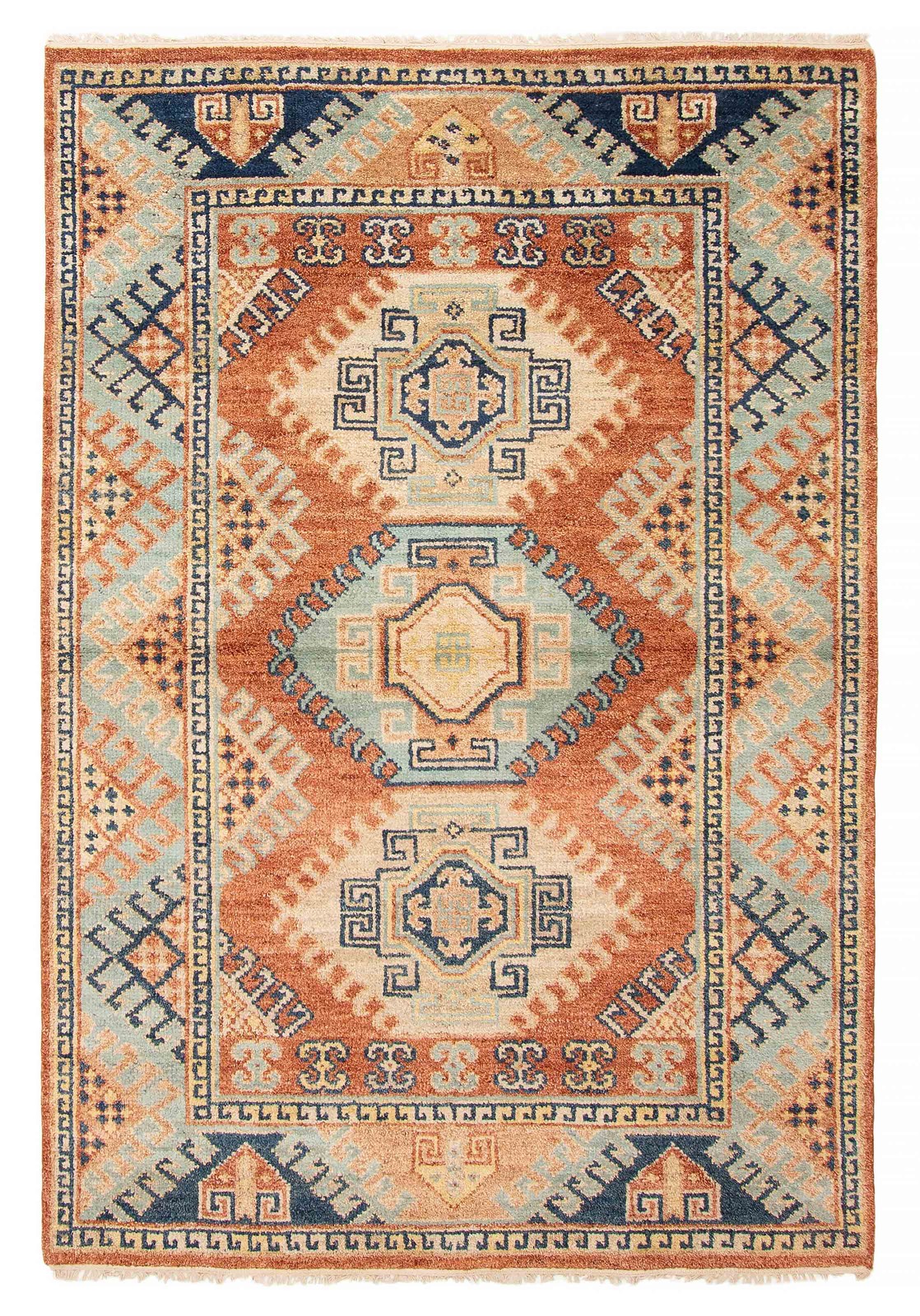 Vintage Traditional Hand-Knotted Area Rug 5’5″ x 8’0″ Oriental Wool Carpet