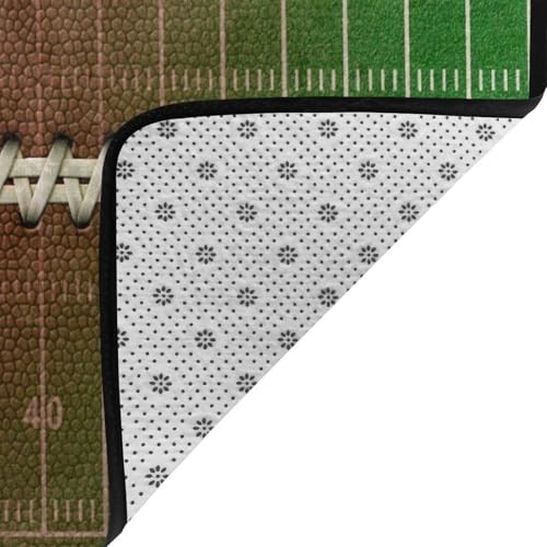 Washable Area Rugs Cover,American Soft 39″ x 59″(100 x 150cm) Football Leather