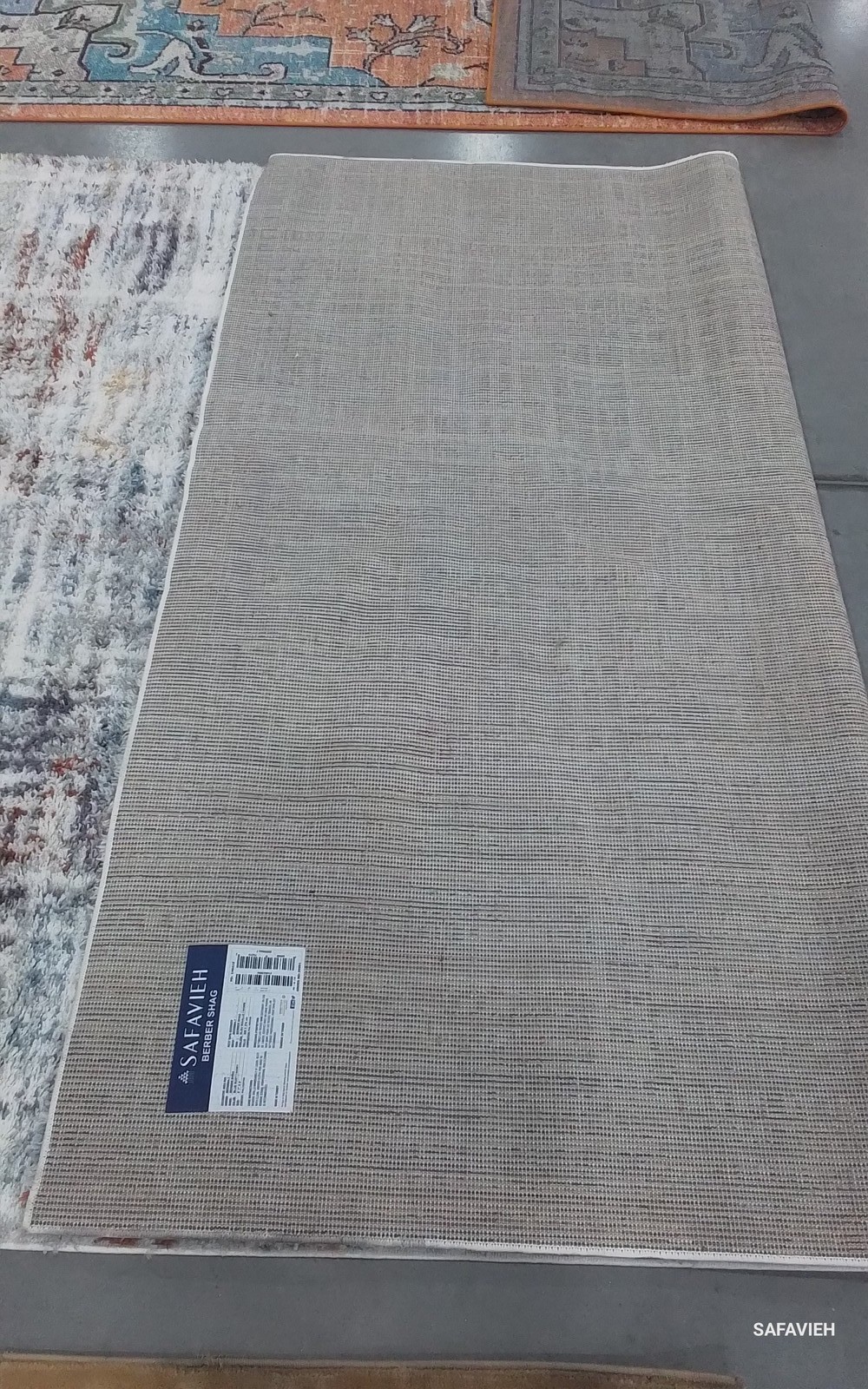 BLUE RUST/IVORY 6′-7″ x 9′-0″ Back Stain Rug, Reduced Price 1172800996 BER569A-7